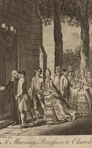 Et ægteskabsoptog til kirken af English School
