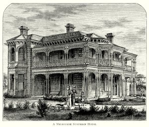 Ein Vorstadthaus in Melbourne von English School