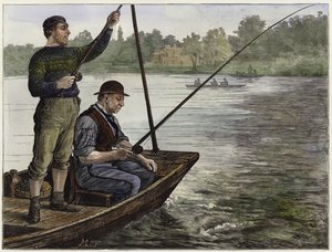 Medlem af en Thames lystfiskerklub af English School