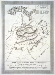 En plan for det glorværdige slag ved Waterloo af English School