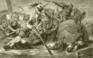 En plyndringsekspedition af vikingerne af English School