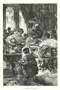 En romersk banket (kobberstik) af English School