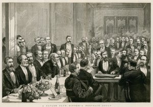 En Savage Club Dinner, en portrætgruppe