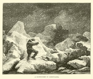 Ein Schneesturm in Grönland von English School