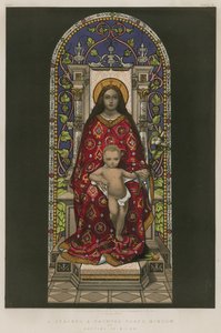 Et farvet og malet glasvindue af Bertini fra Milano af English School