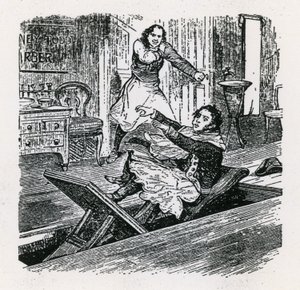 A String of Pearls eller The Friend of Fleet Street (1847), Britannia, Hoxton. Sweeney Todd af English School