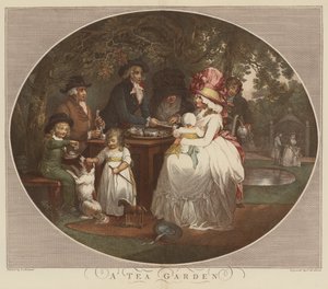 En tehave (chromolitho) af English School