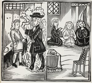 A Terrible and Seasonable Warning to Young Men, illustration fra Chap-books of the Eighteenth Century af John Ashton, pub. 1882 af English School