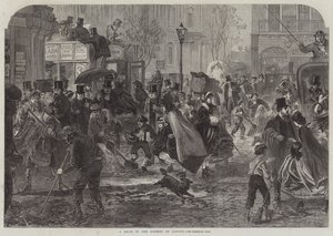 A Thaw in the Streets of London (gravering) af English School