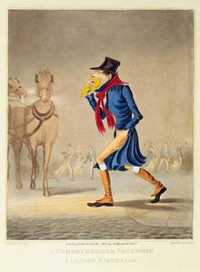A Thoroughbred November and London Particular, pub. by T. McLean, 1827 dani af English School