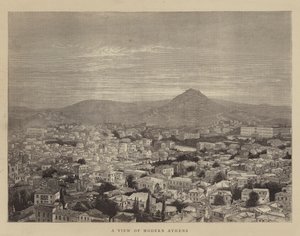 Udsigt over det moderne Athen (gravering) af English School