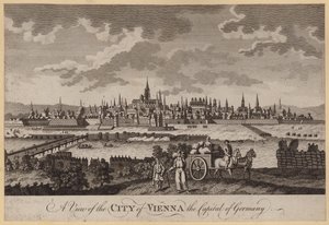 Udsigt over byen Wien, Tysklands hovedstad (gravering) af English School