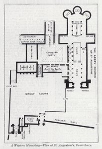 Et vestligt kloster, plan over St. Augustine