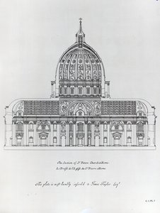 Et tværsnit af St. Peters, Rom af English School