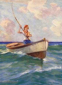 En strålende dag (farvelitografi) af English School