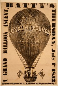 En storslået ballonopstigning, Battys, torsdag den 1. juli 1852