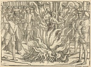 Et sørgeligt skue af tre kvinder (kobberstik) af English School