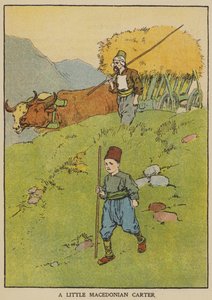 En lille makedonsk vognmand (farve litho) af English School
