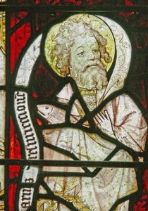 Et nordvindue forestillende St Simon af English School