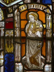 Et panel i det østlige vindue forestillende St. John af English School