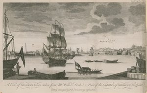 En udsigt over Greenwich Reach, taget fra Mr Wellss Dock af English School