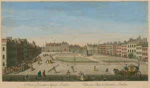 Udsigt over Leicester Square, London af English School
