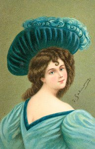 En velklædt ung kvinde af English School