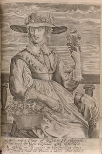 En kvinde med blomster, illustration fra 