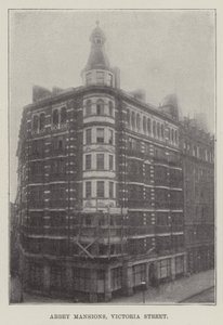 Abbey Mansions, Victoria Street (gravering) af English School