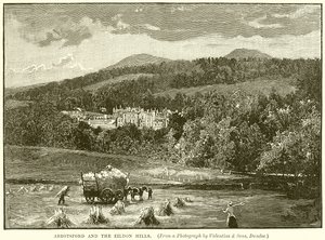 Abbotsford og Eildon Hills af English School
