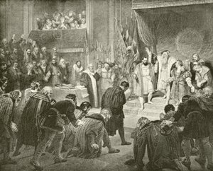Abdikation af Gustavus Vasa (gravering) af English School