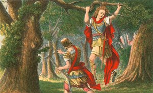 Absalom ved at blive dræbt af English School