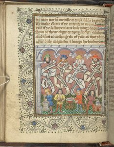 Tilføj 10302 fol.32v Alkymisterne Geber (800 eller 900 e.Kr.), Arnold af Villanova, Rhasis og Hermes Trismegistus, fra 