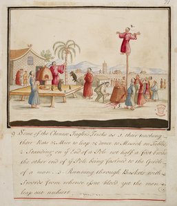 Tilføje. 5353, f.71 Nogle af de kinesiske jonglørers tricks, fra Collections of Costumes of Various Nations af English School
