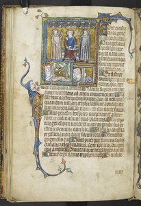 Tilføj MS 47680 F.31V Alexander med to astrologer, der peger på stjernerne med en dronning og en kvinde med nyfødte babyer, fra 