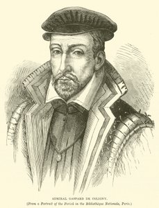 Admiral Gaspard de Coligny (gravering) af English School