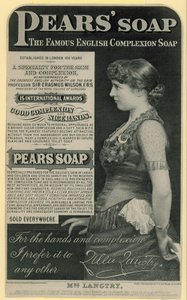 Annonce for Pears Soap med skuespillerinden Lillie Langtry af English School