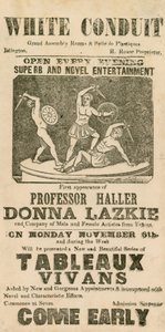 Annonce for underholdning i White Conduit House, Islington, London af English School