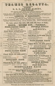 Annonce for Themsen Regatta, 1843 af English School