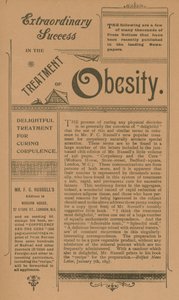 Werbung für Behandlung von Fettleibigkeit von English School