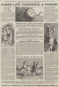 Annonce, Enos frugtsalt (gravering) af English School