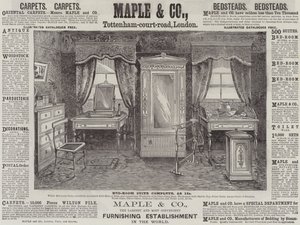 Annonce, Maple and Company (gravering) af English School