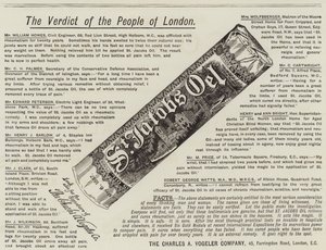 Werbung, St Jacobs Oil (Gravur) von English School