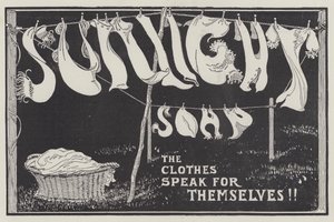 Annonce, Sunlight Soap (gravering) af English School