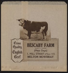 Annonce for Bescaby Farm oksekød