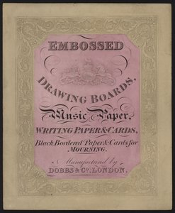 Annonce for Dobbs & Co papir og kort af English School