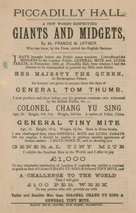 Annonce for kæmper og dværger af English School