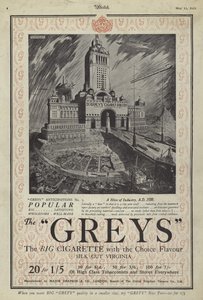 Annonce for Greys cigaretter af English School
