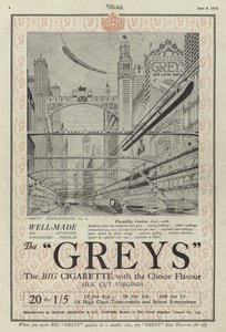 Annonce for Greys cigaretter af English School