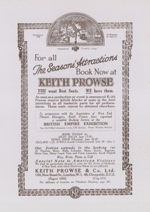 Annonce for Keith Prowse af English School